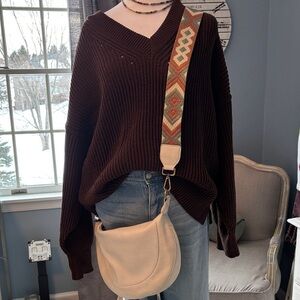 Anthropology, leather Crossbody.